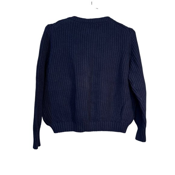 3 1 Phillip Lim Target Size XL Navy Blue Embellished Neck Sweater - Picture 3 of 5